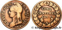 Cinq centimes Dupré, grand module, CIN/NIQ 1797 Paris F.115/4 var.