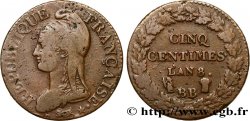 Cinq centimes Dupré, grand module 1800 Strasbourg/Paris F.115/120 TB25