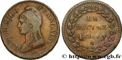 Un décime Dupré, grand module 1797 Paris F.129/1