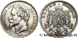 5 francs Napoléon III, tête laurée 1866 Paris F.331/9