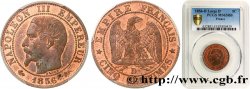 Cinq centimes Napoléon III, tête nue 1856 Lyon F.116/33