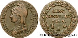 Cinq centimes Dupré, grand module 1799 Paris F.115/31 ou 33