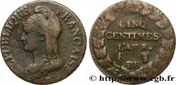 Cinq centimes Dupré, grand module 1800 Strasbourg F.115/77