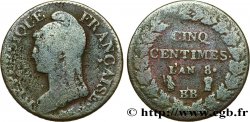 Cinq centimes Dupré, grand module 1800 Strasbourg/Paris F.115/120