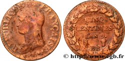 Cinq centimes Dupré, grand module 1801 Strasbourg F.115/154 VF