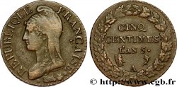 Cinq centimes Dupré, grand module, CIN/NIQ 1797 Paris F.115/1 var.