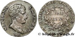 Demi-franc Napoléon Empereur, Calendrier révolutionnaire 1805 Paris F.174/10 TTB50