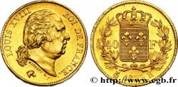 40 francs or Louis XVIII 1822 La Rochelle F.542/12 AU55
