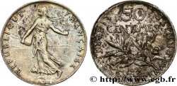 Piéfort de 50 centimes Semeuse, flan mat 1897 Paris GEM.81 P3 AU