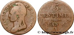 5 centimes Dupré, petit module 1796 Paris F.113/1