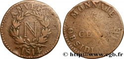5 cent. Anvers à l’N, frappe de l’atelier de Wolschot 1814 Anvers F.115B/1