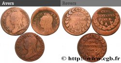 Lot de 3 Cinq centimes Dupré, grand module n.d. s.l. F.115/56