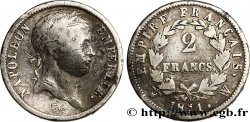 2 francs Napoléon Ier tête laurée, Empire français 1811 Lille F.255/37