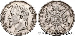 5 francs Napoléon III, tête laurée 1868 Paris F.331/12