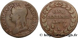 Cinq centimes Dupré, grand module 1800 Paris/Orléans F.115/99