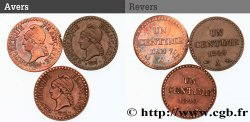 Lot de 3 Un centime Dupré n.d. Paris F.100/12