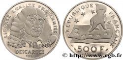Belle Épreuve Platine 500 francs/70 écus - Descartes 1991 Pessac F.2101 1 FDC