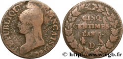 Cinq centimes Dupré, grand module 1797 Lyon F.115/22