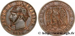 Cinq centimes Napoléon III, tête nue, satirique 1854 Lille F.116/15 var.