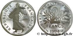 2 francs Semeuse, nickel, différent dauphin, BE (Belle Épreuve) 1994 Pessac F.272/21 var.