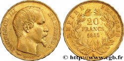 20 francs or Napoléon III, tête nue, Grand Lion 1855 Lyon F.531/8