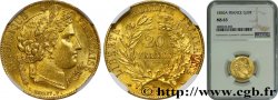 20 francs or Cérès 1850 Paris F.529/3 MS63 NGC