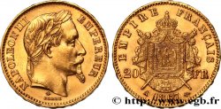 20 francs or Napoléon III, tête laurée 1867 Paris F.532/15