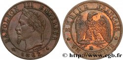 Un centime Napoléon III, tête laurée 1862 Strasbourg F.103/6