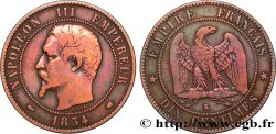 Dix centimes Napoléon III, tête nue 1854 Bordeaux F.133/16