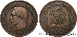 Dix centimes Napoléon III, tête nue 1857 Bordeaux F.133/44 TB25