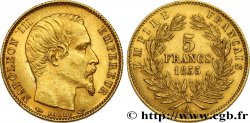 5 francs or Napoléon III, tête nue, petit module, tranche cannelée 1855 Paris F.500A/2 MS