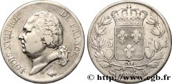 5 francs Louis XVIII, tête nue 1818 Rouen F.309/29