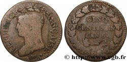 Cinq centimes Dupré, grand module,  refrappage  du décime 1797 Limoges F.114/8