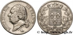 5 francs Louis XVIII, tête nue 1822 Lille F.309/75