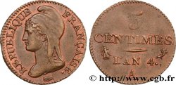 5 centimes Dupré, petit module 1796 Paris F.113/1