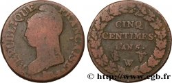 Cinq centimes Dupré, grand module 1797 Lille F.115/31 B12