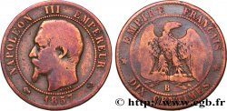 Dix centimes Napoléon III, tête nue 1857 Rouen F.133/42 B12