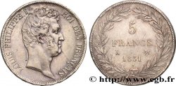 5 francs type Tiolier avec le I, tranche en creux 1831 Bordeaux F.315/20
