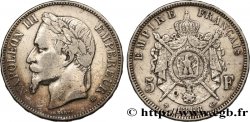 5 francs Napoléon III, tête laurée 1868 Strasbourg F.331/13