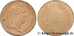 Essai de coins sur une 5 francs type Tiolier sans le I, tranche en creux 1830  Rouen VG.2791 