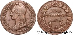 Cinq centimes Dupré, grand module 1800 Paris F.115/85 TTB50