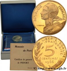 Piéfort Br-Al de 5 centimes Marianne 1966 Paris F.125/2P