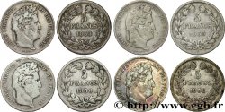 Lot de quatre pièces de 5 francs IIe type Domard n.d. s.l. F.324/44