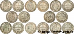 Lot de huit pièces de 5 francs type Domard n.d. s.l. F.320/12