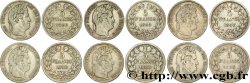 Lot de six pièces de 5 francs IIe type Domard n.d. s.l. F.324/52