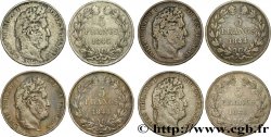 Lot de quatre pièces de 5 francs IIIe type Domard n.d. s.l. F.325/2