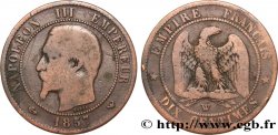 Dix centimes Napoléon III, tête nue 1857 Lille F.133/46