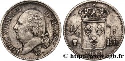 1/4 franc Louis XVIII  1817 Strasbourg F.163/3