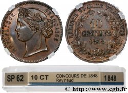 Concours de 10 centimes, essai en cuivre par Reynaud 1848 Paris VG.3174 