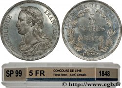 Concours de 5 francs, essai de Montagny 1848 Paris VG.3086 var.